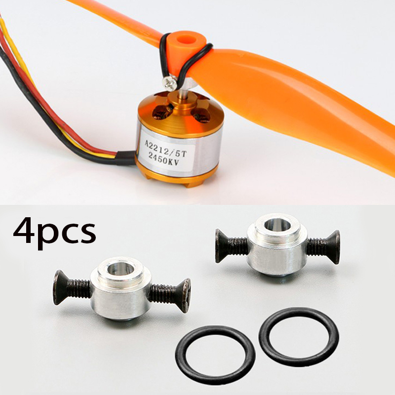 Eachine Drone E010 - 4PCS 3.0/3.17/4.0 มม.เครื่องบินใบพัดป้องกันอะแดปเตอร์ PROP Saver พร้อมสกรูยาง