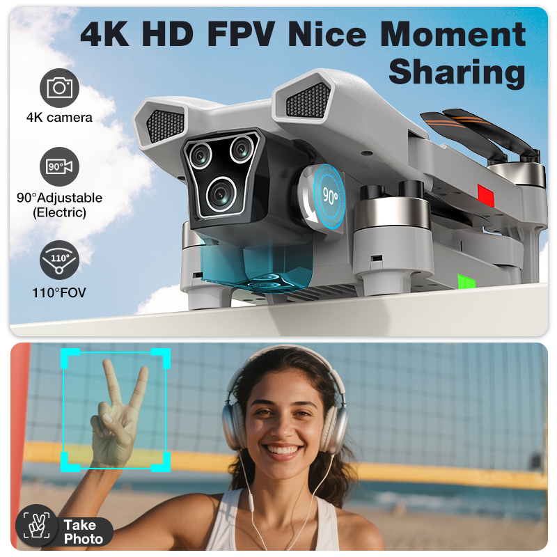 โดรนรุ่นใหม่ L107 PRO 8k ถ่ายภ - Jjrc Drone X12 บทวิจารณ์และราคา